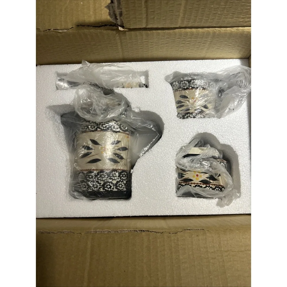 Temp-Tations By Tara Old World Black Tea, Sugar, Creamer, & Tray Set